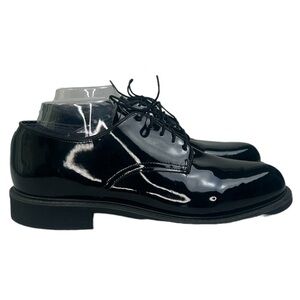 Capps Air Lite Army Footwear Dress Shoe Oxford Gloss Black Mens 10 Vibram Soles